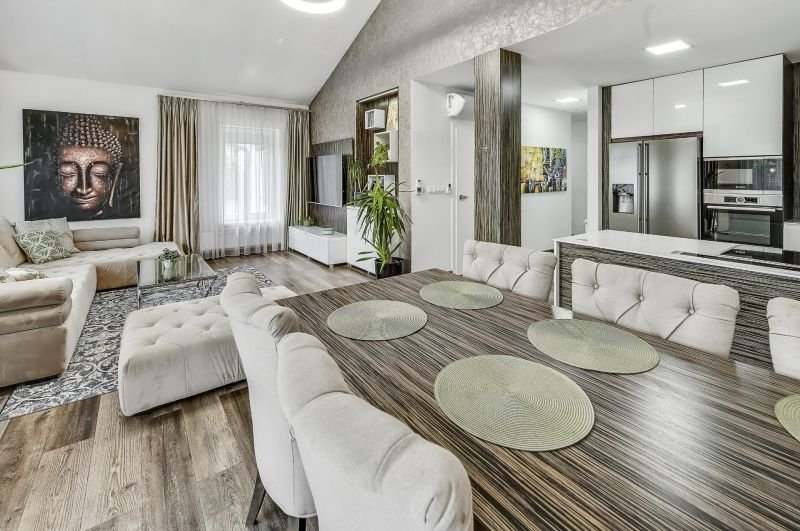 Living room and dining interior